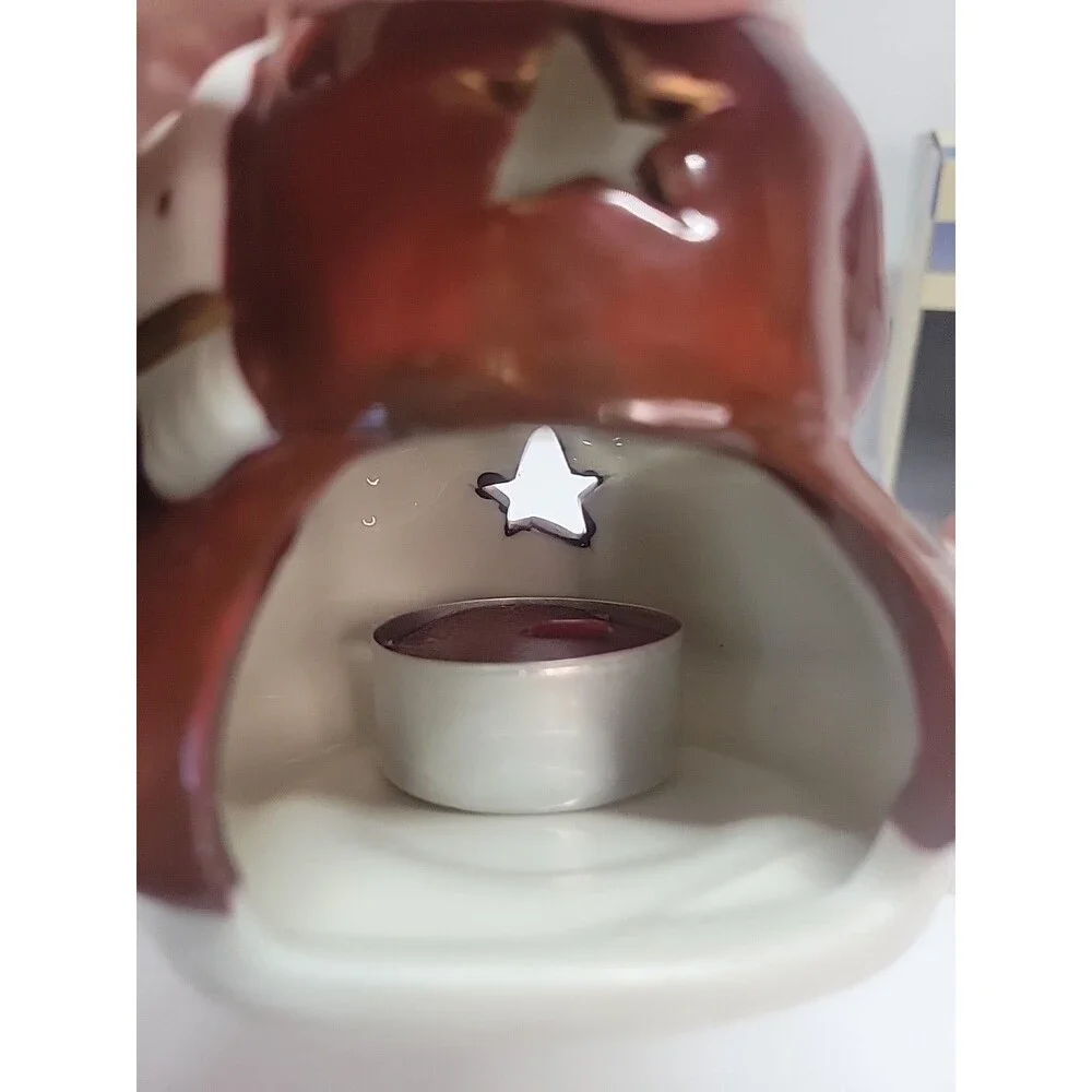 Ceramic‎ Snowman Votive Tea Light Figurine